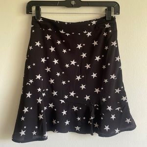 Nasty gal black and white stars skirt